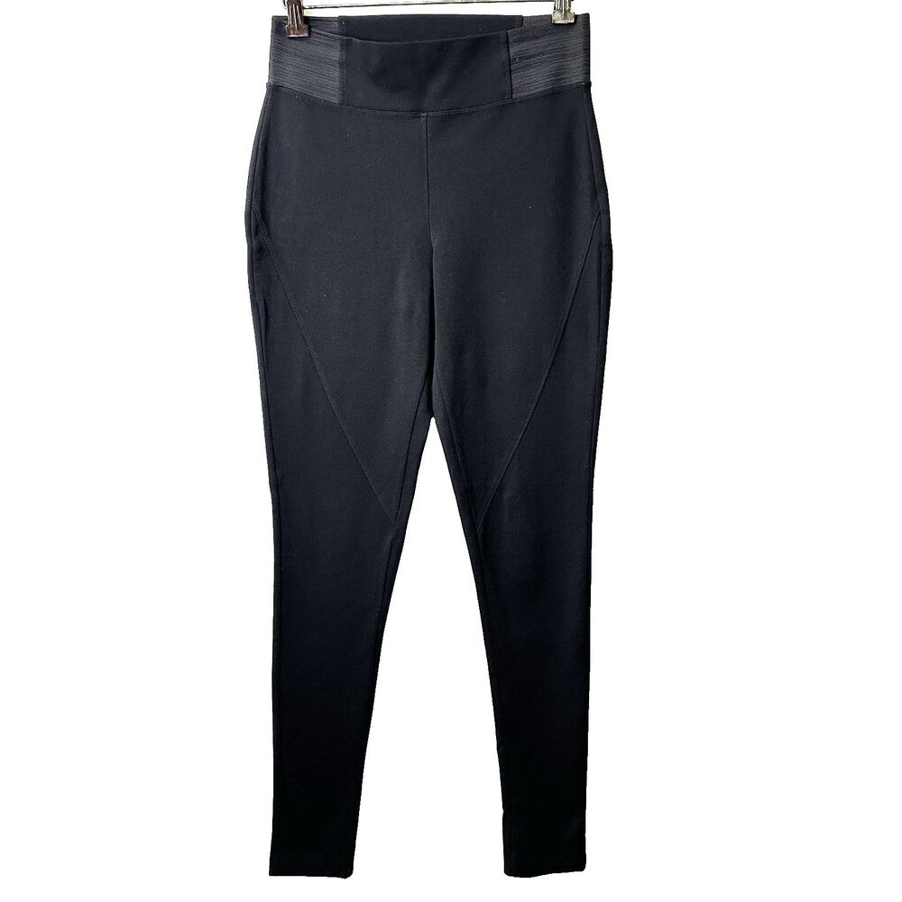 White + Warren Black Pull-On Stretch Pants Comfortable Luxury Leggings Women S